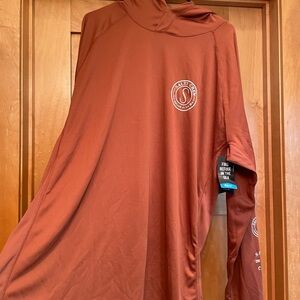 Men’s Salty Crew Burnt Orange Fishing Hoodie